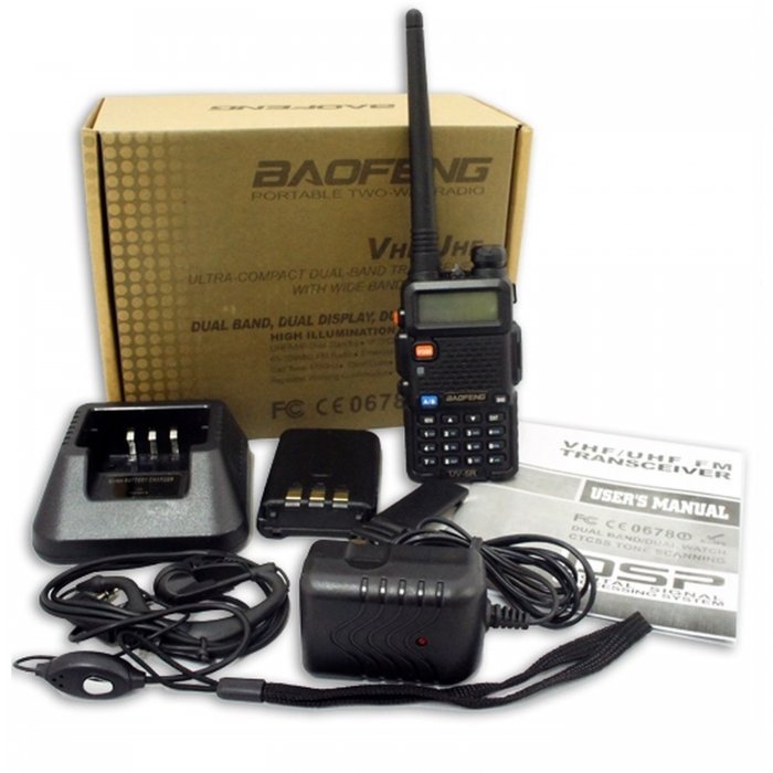 Radiostanice Baofeng UV-5R, VHF/UHF, black